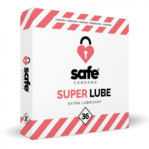 SAFE – Kondome mit Extra-Gleitmittel – Superlube – 36 Stück