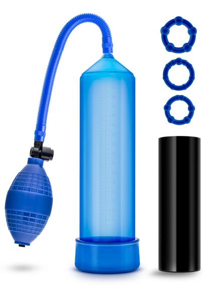 Quicke Kit: Penispumpe, Masturbator und Penisringe - blau