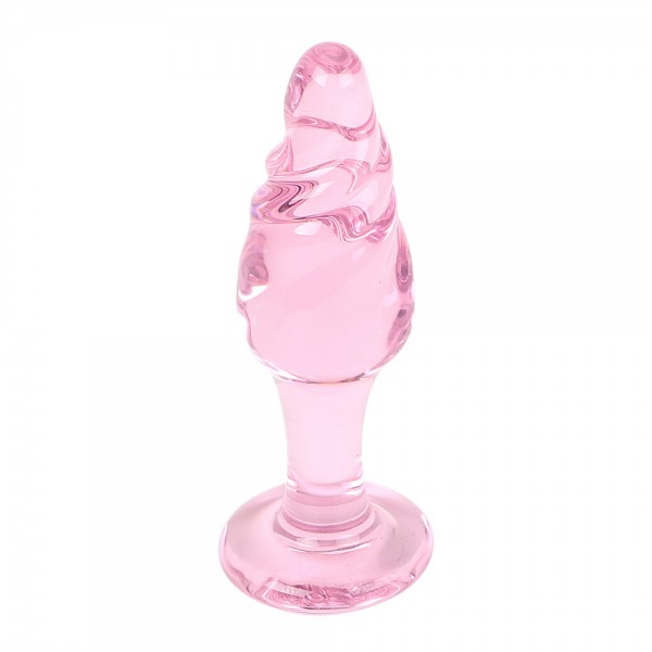 Analplugs aus Glas in Rosa