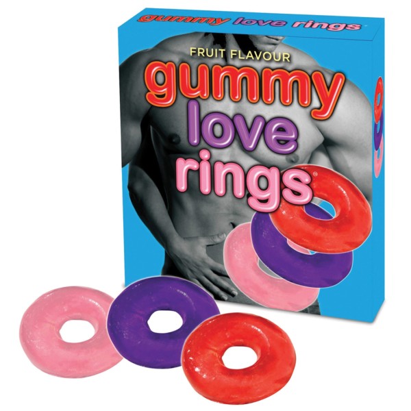 Gummy Love Rings - 3 essbare Penisringe