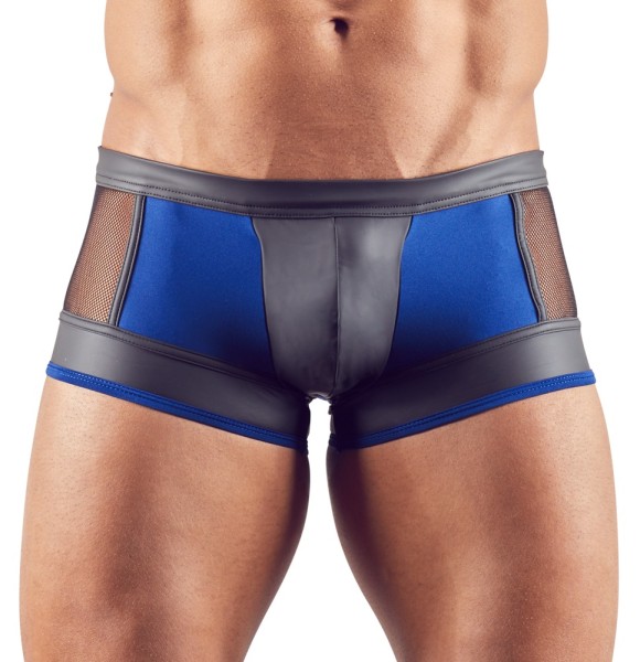 Boxershorts mit Netzeinsatz - schwarz/blau